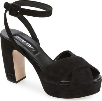 miu miu plateau sandalen|Miu Miu Cross Plateau Platform Sandal (Women) .